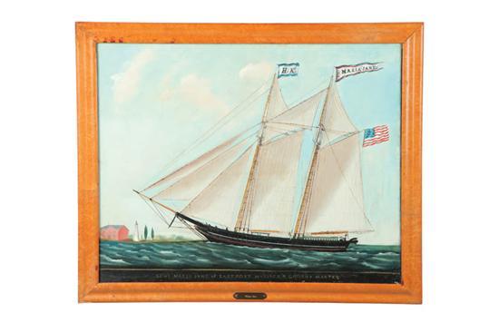 Appraisal: SCHOONER MARIA JANE OF EASTPORT MARINER S CROSBY MASTER ATTRIBUTED