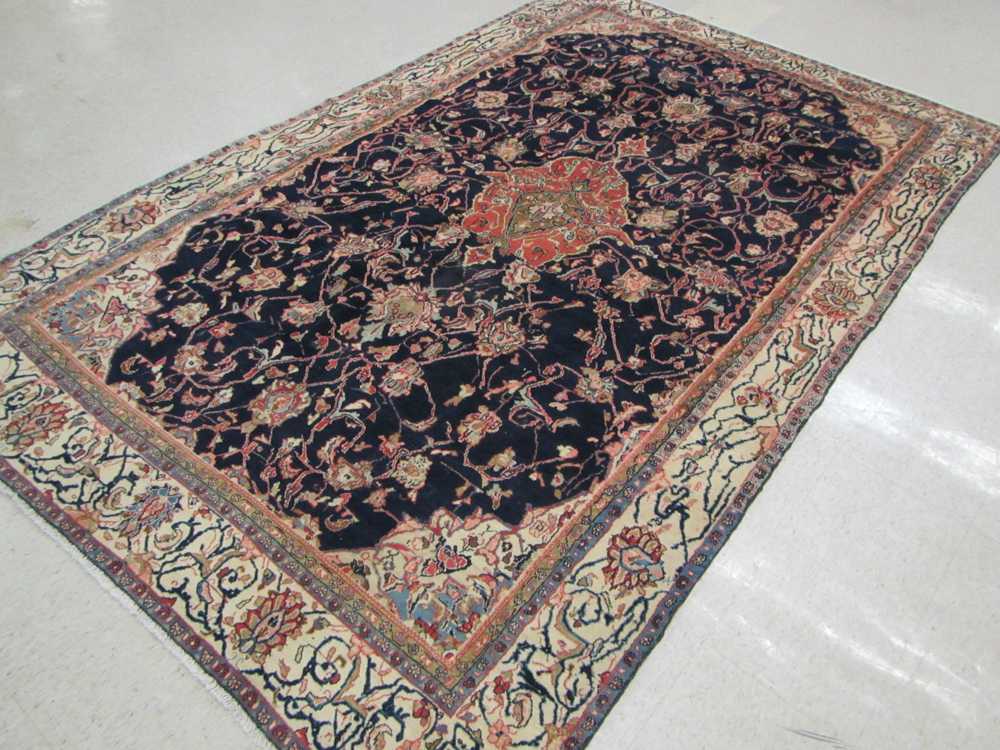 Appraisal: SEMI-ANTIQUE PERSIAN MASHAD CARPET Razavi Khorasan Province northeastern Iran floral