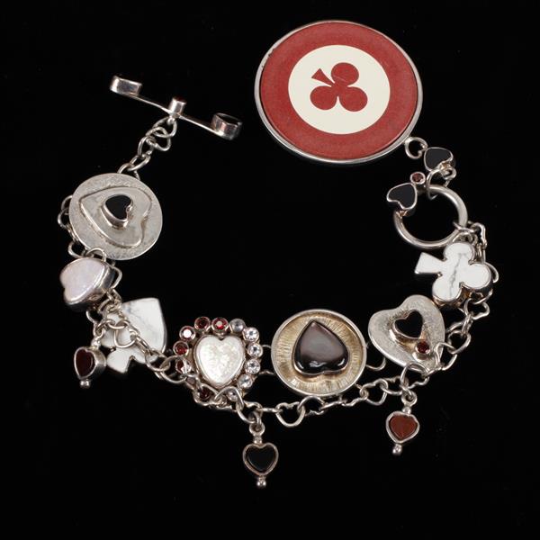 Appraisal: Sterling Casino Charm Bracelet