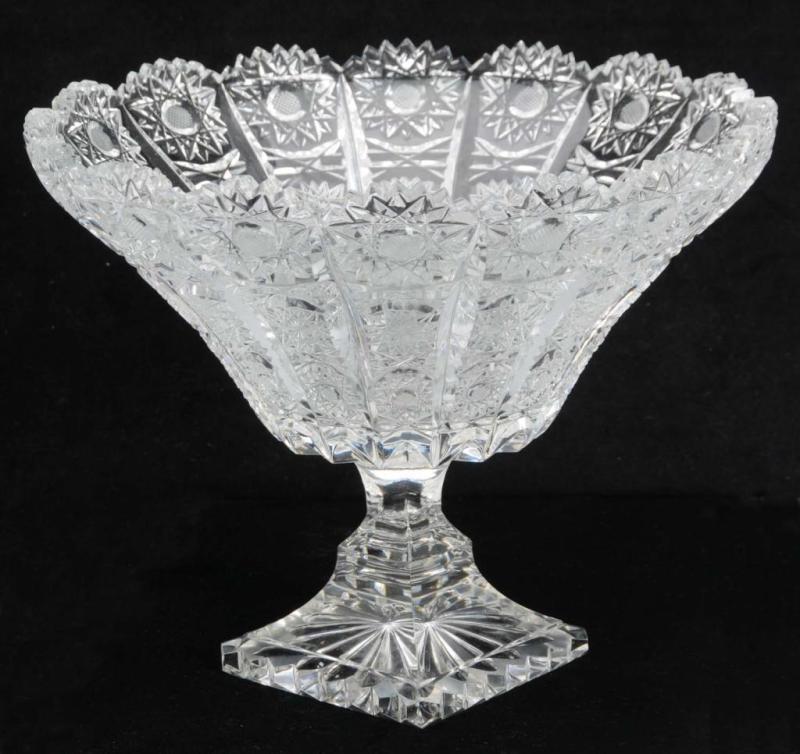 Appraisal: Cut Glass Bowl on Pedestal Description No chips or damage