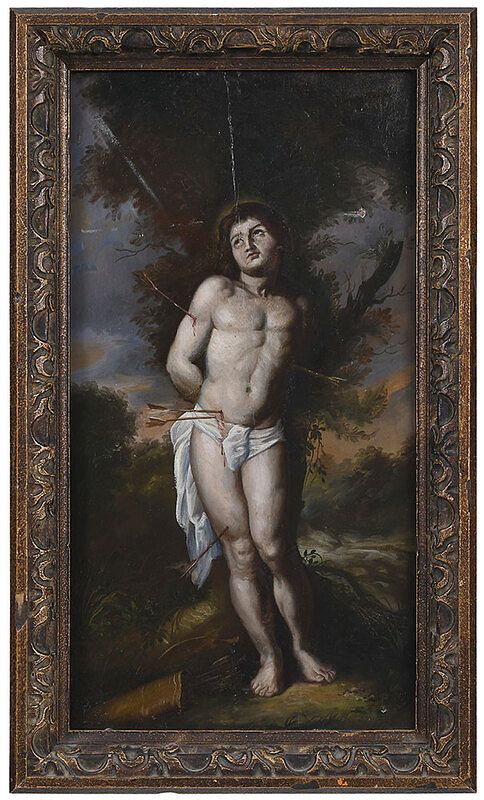 Appraisal: Italian School Painting th century or style St Sebastian unsigned