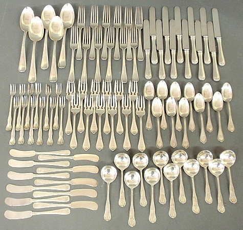 Appraisal: - Partial sterling silver flatware service by Gorham in the