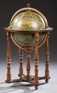 Appraisal: Medieval Style World Globe Bar th c the top l