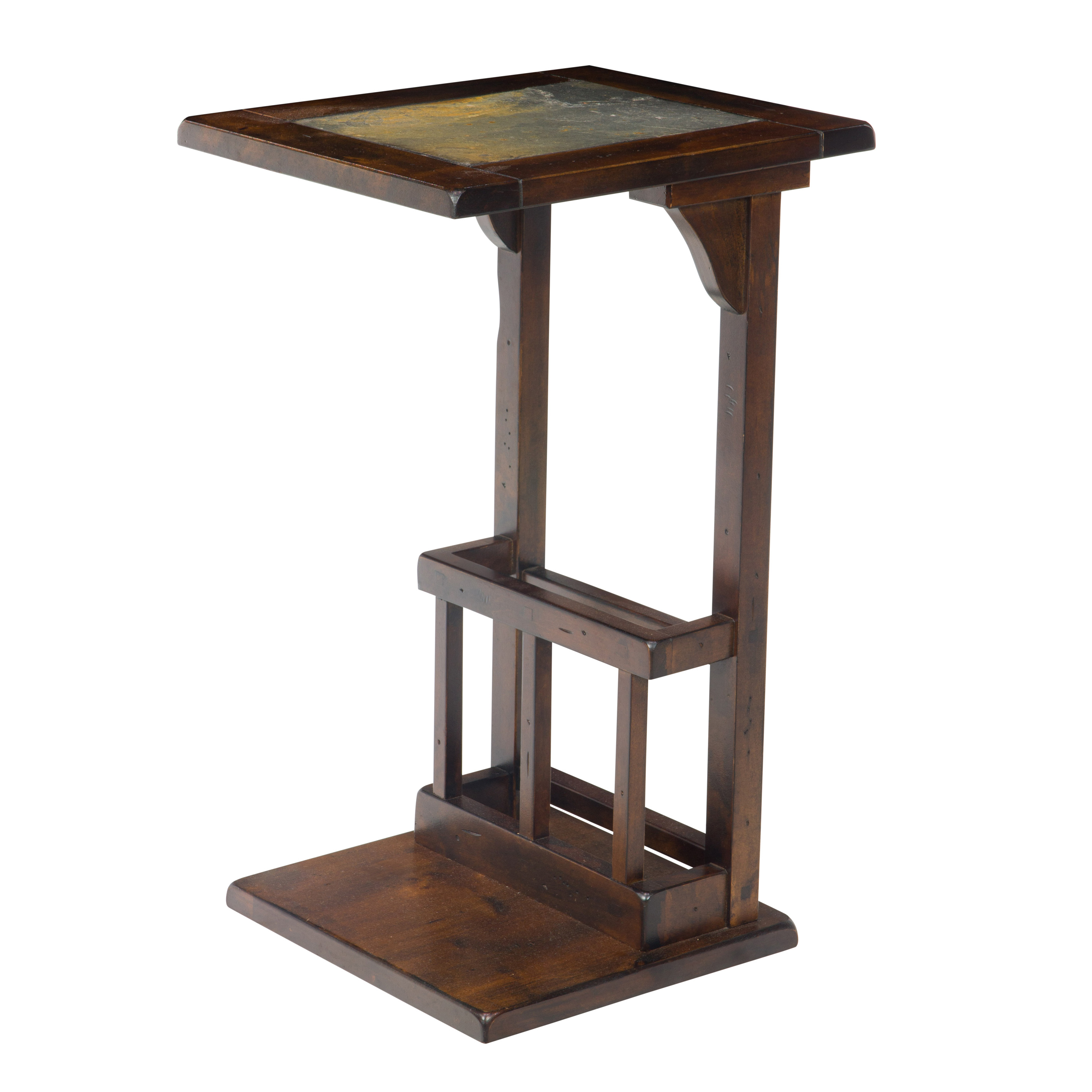 Appraisal: A CANTILEVERED SIDE TABLE A cantilevered side table having an