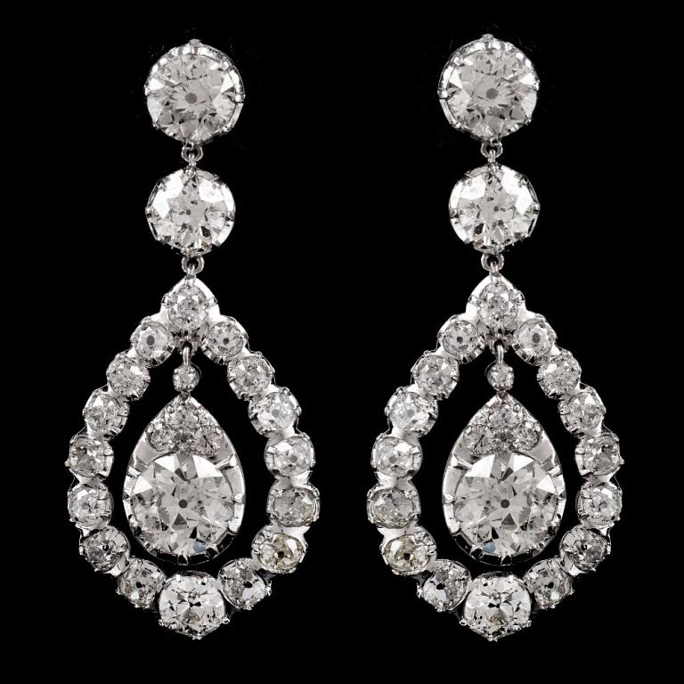 Appraisal: Ct Diamond Chandelier Earrings Ct Diamond Chandelier Earrings Ct Ct