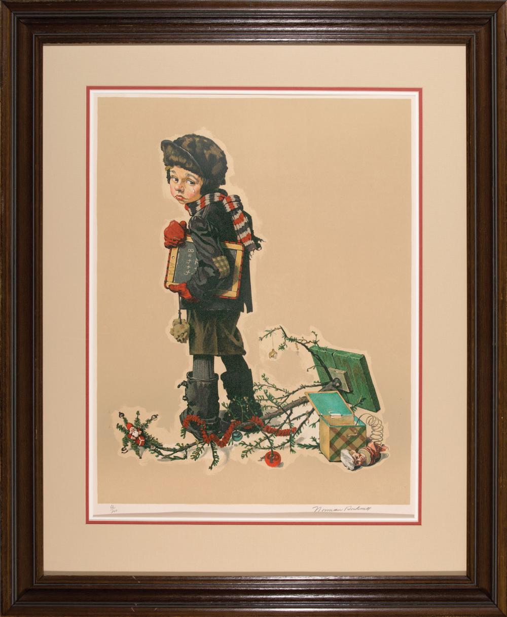 Appraisal: Norman Rockwell American New York - After Christmas lithograph pencil-signed