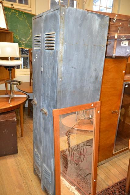 Appraisal: AN INDUSTRIAL FRENCH TWO DOOR LOCKER AN INDUSTRIAL FRENCH TWO