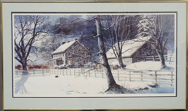 Appraisal: Richard Bollinger limited edition print of a snow scene with