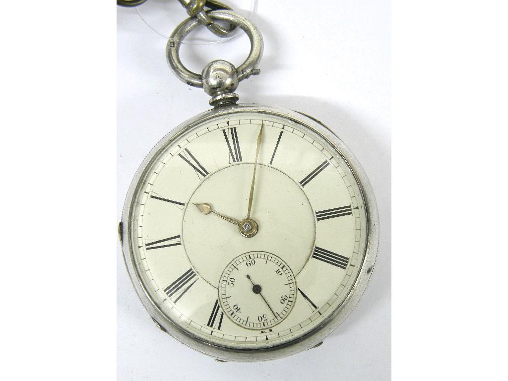 Appraisal: Silver fusee lever pocket watch hallmarked Chester the movement signed