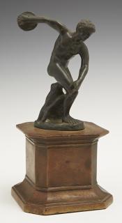 Appraisal: Continental Patinated Bronze Discus Thrower th c possibly a Grand