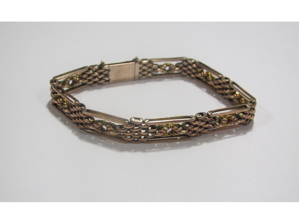 Appraisal: Edwardian ct rose gold bracelet Approximately gms