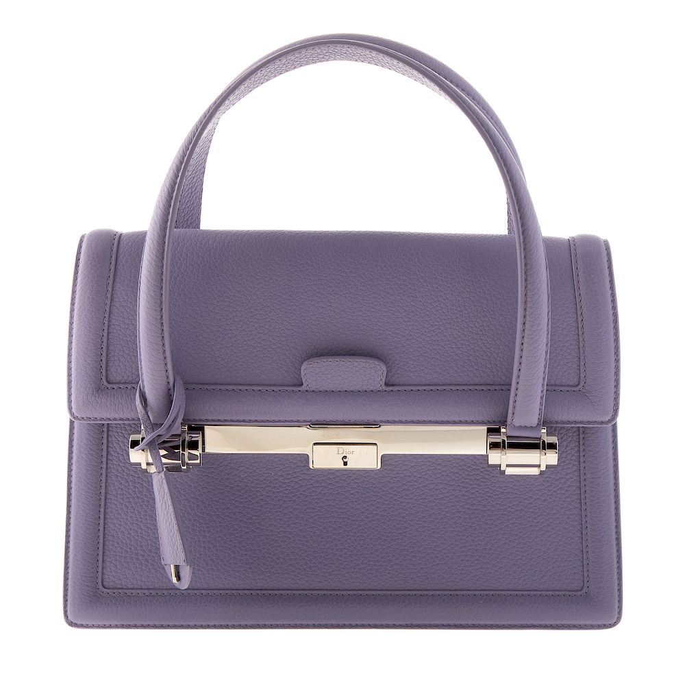 Appraisal: A Christian Dior Medium Mitzah Flap Bag Lavender grained calf