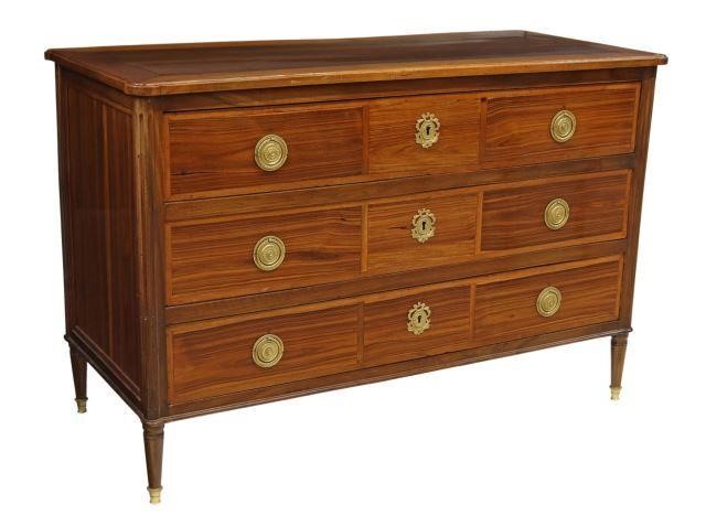 Appraisal: French Louis XVI rosewood commode attributed to Nicolas Petit French