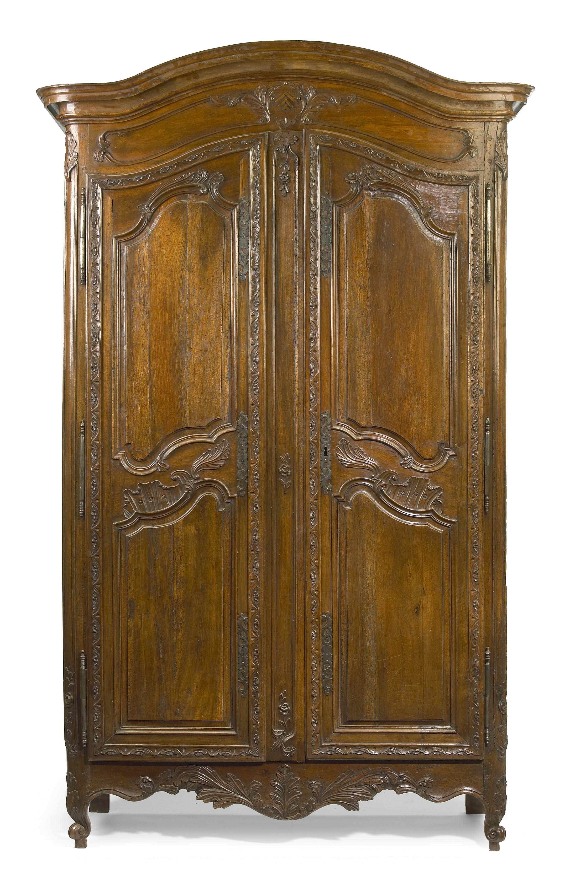 Appraisal: A Louis XVI carved walnut armoire second half th centuryheight