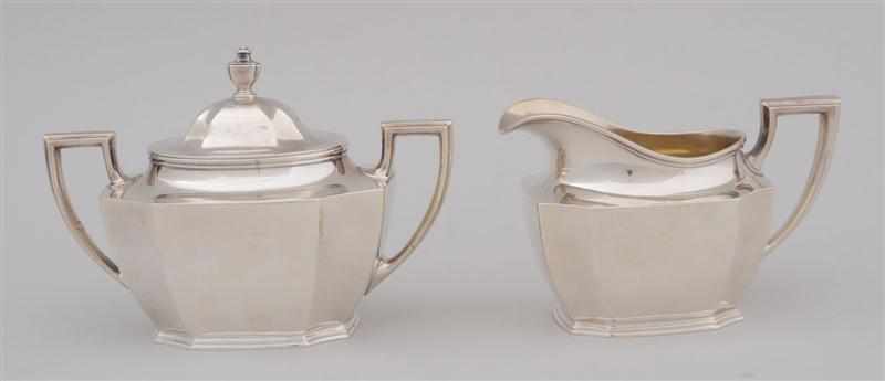 Appraisal: REED AND BARTON SILVER CREAMER AND COVERED SUGAR BOWL SET