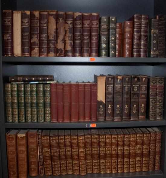 Appraisal: Sets Assorted complete and partial leather-bound sets comprising historical and