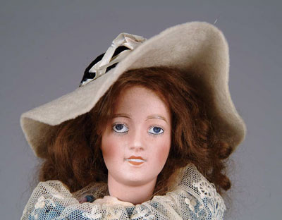 Appraisal: LIMOGES LADY DOLL An intriguing Limoges lady with painted eyes