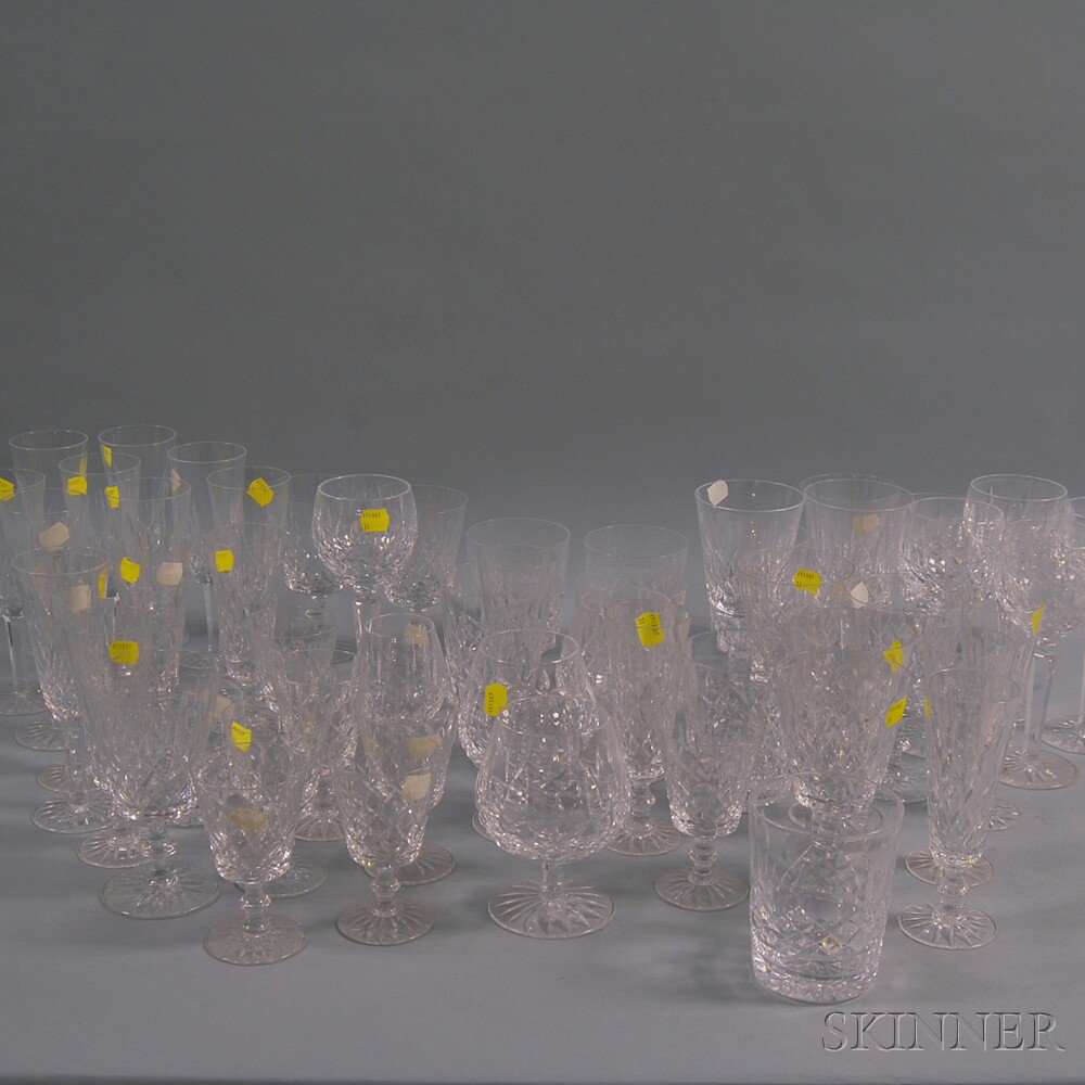 Appraisal: Large Group of Mostly Waterford Drinkware including tumblers snifters martinis