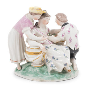 Appraisal: A Karl G L ck for Frankenthal Porcelain Figural Group