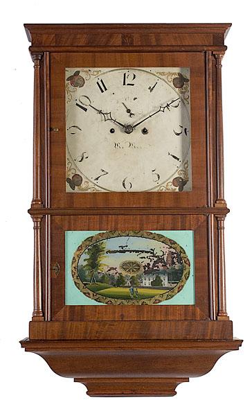 Appraisal: SALEM BRIDGE AMERICAN SHELF CLOCK ca s -day time and