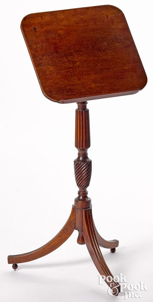 Appraisal: Regency mahogany reading stand ca Regency mahogany reading stand ca