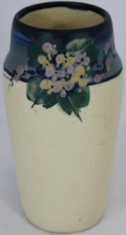 Appraisal: WELLER HUDSON POTTERY VASE FLORAL DECORATION GOOD CONDITION