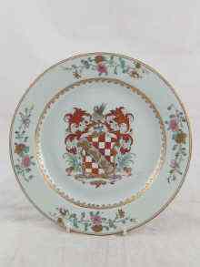 Appraisal: A Chinese export armorial plate cm dia