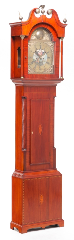 Appraisal: ENGLISH GEORGIAN TALL CASE CLOCK Late th century mahogany with