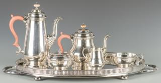 Appraisal: English Sterling Tea Service Adie Bros English th century sterling