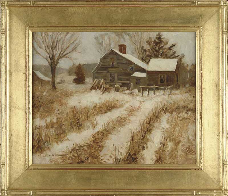 Appraisal: WINFIELD SCOTT CLIME American - THE GARDEN IN WINTER PARKER