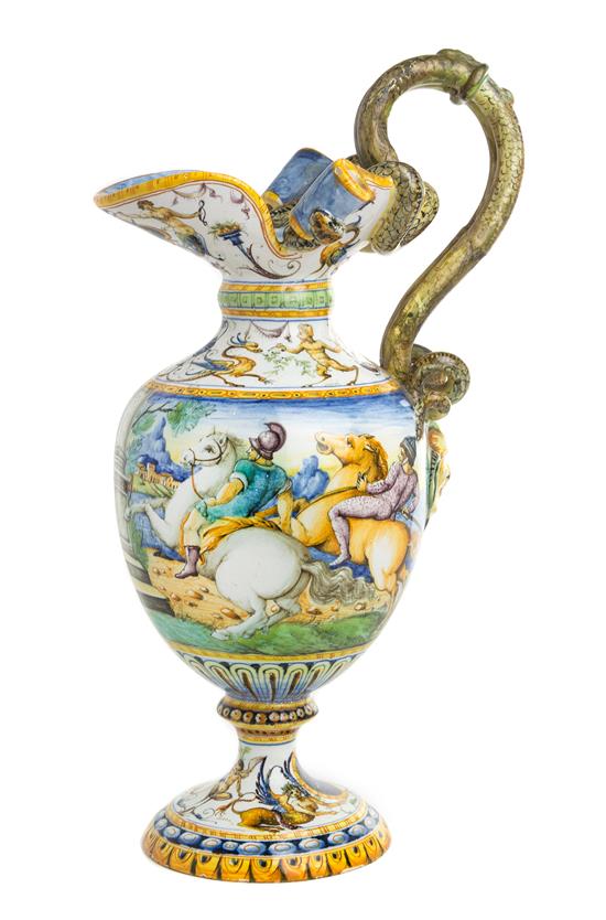 Appraisal: Sale Lot An Italian Majolica Ewer early th century having