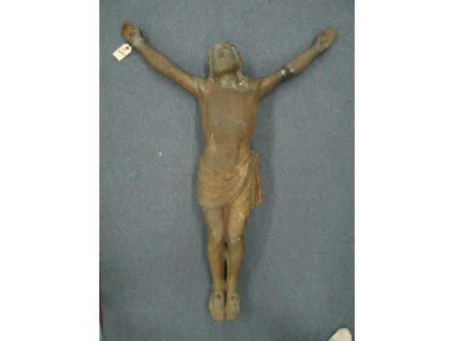 Appraisal: Cast Iron Statue Of Christ as on the cross tall