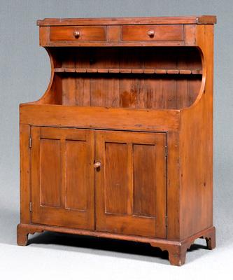 Appraisal: Poplar and pine country dry sink two dovetailed drawers spoon