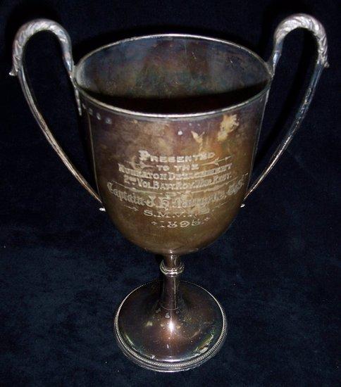 Appraisal: A twin-handled trophy cup of Royal Warwickshire Regiment interest B