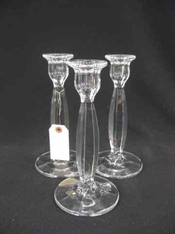 Appraisal: Glass Candlesticks attributed to Heisey''Colonial'' - '' excellent