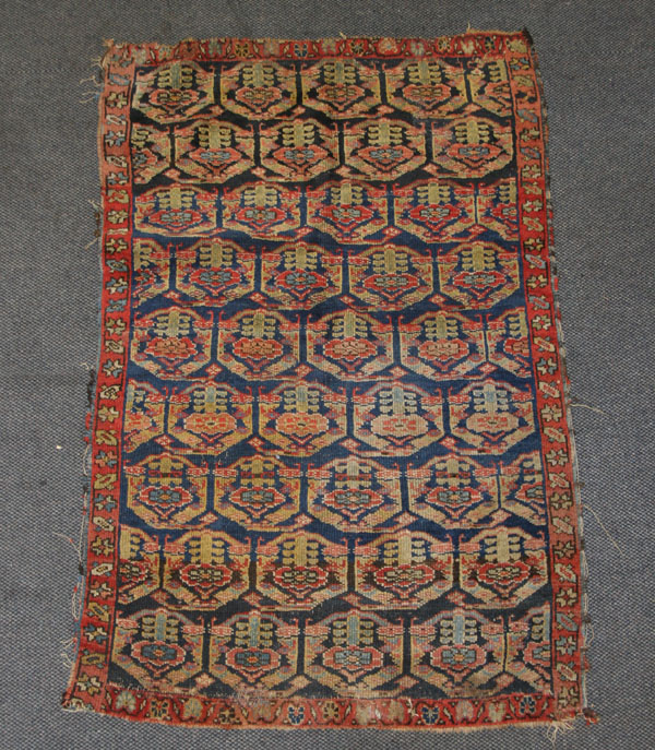 Appraisal: Antique estate rug ' x ' Uniform wear