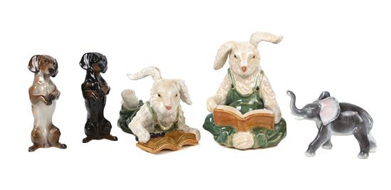 Appraisal: Sale Lot A Collection of Five Animal Figures th century