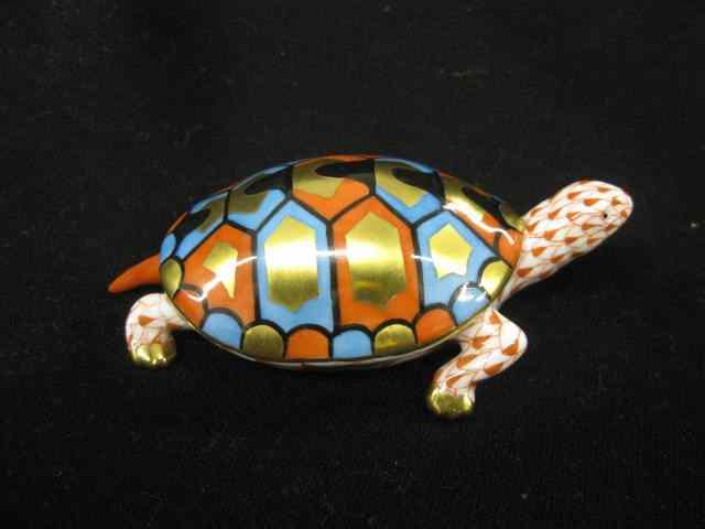 Appraisal: Herend Porcelain ''Fishnet'' Figurine of aturtle '' long excellent