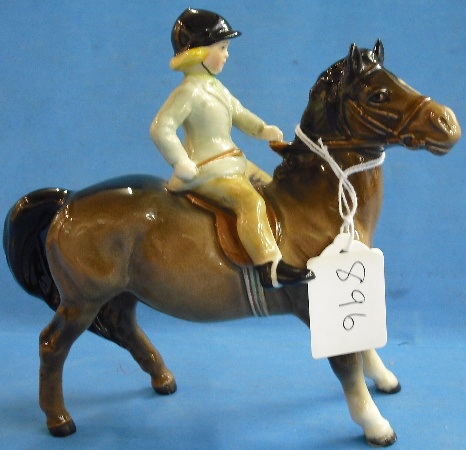 Appraisal: Rare Beswick Girl on Brown Pony