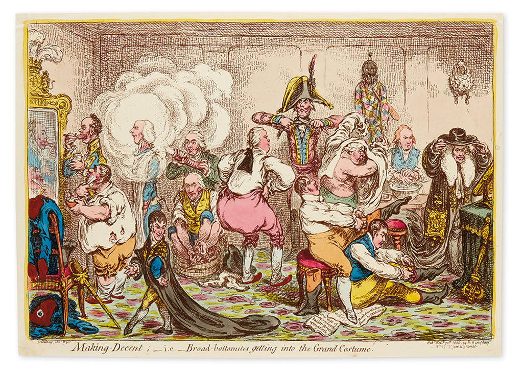 Appraisal: GILLRAY JAMES Making Decent i e Broad-bottomites getting into the