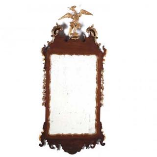 Appraisal: American Chippendale Looking Glass late th century New York mahogany