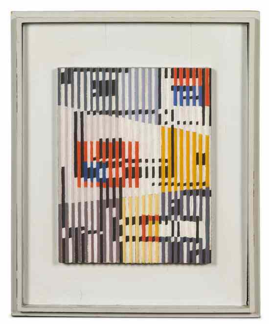 Appraisal: Yaacov Agam Israeli b Untitled c painted wood relief x