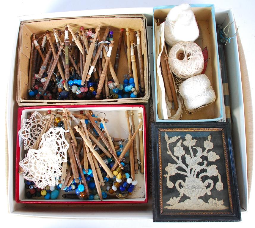 Appraisal: COLLECTION OF MAINLY NINETEENTH CENTURY TURNED WOOD LACE MAKERS BOBBINS