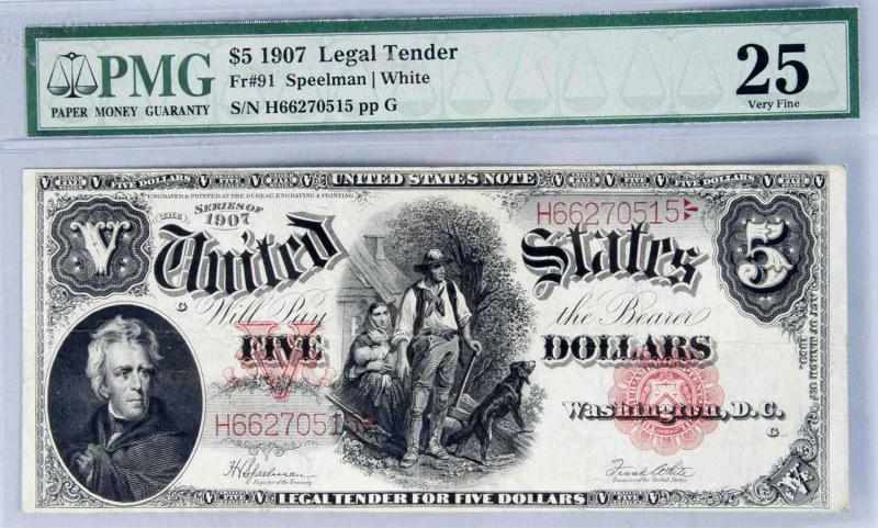 Appraisal: Jackson US Note PM VF- Description Legal tender