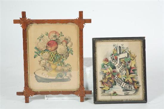 Appraisal: TWO CURRIER IVES PRINTS A Feast Of Roses h w