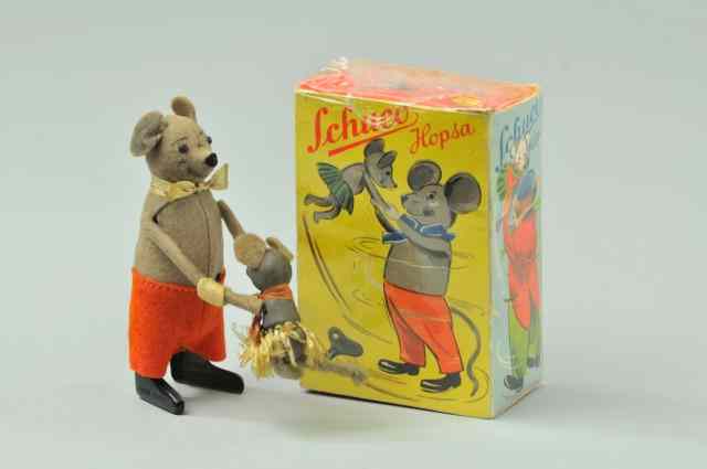 Appraisal: SCHUCO BOXED DANCING MOUSE WITH BABY An amusing piece wind-up