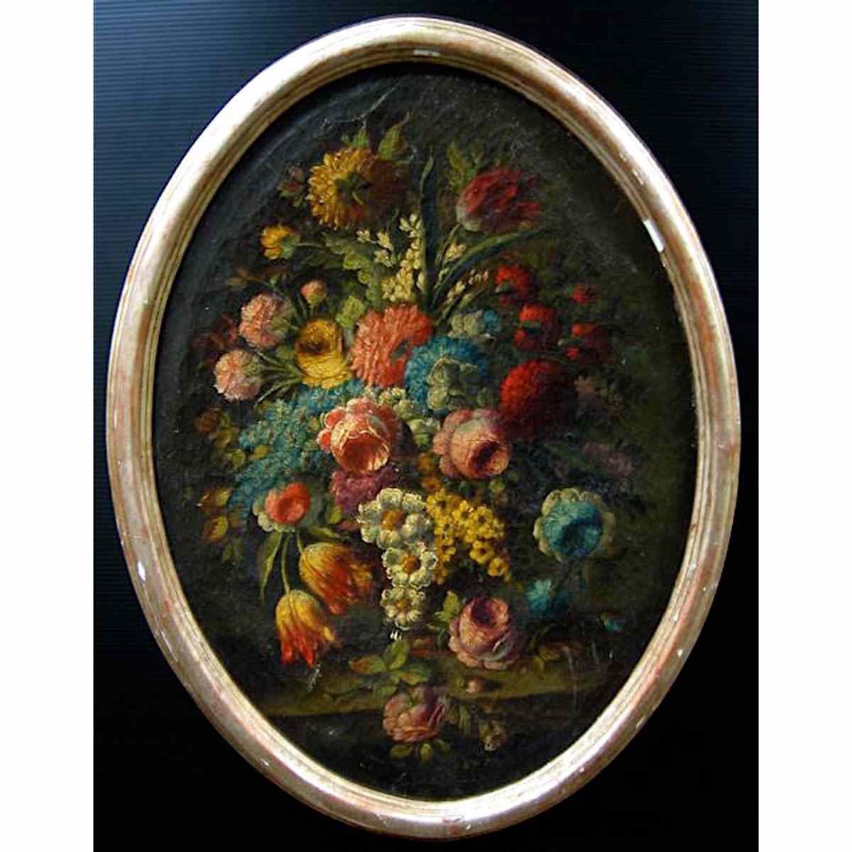 Appraisal: ITALIAN TH TH CENTURY A MIXED BOUQUET OVAL OIL ON