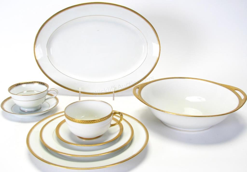 Appraisal: Group of Gold Rimmed China Haviland pieces total pieces of