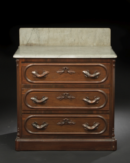 Appraisal: American Renaissance Revival Walnut and Marble-Top Wash Stand third quarter