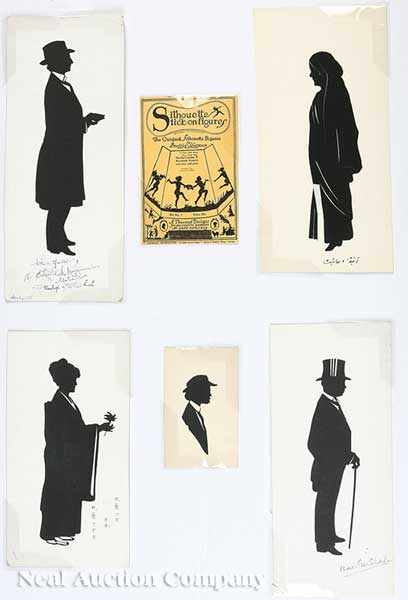 Appraisal: Beatrix Sherman American - a collection of five silhouettes including